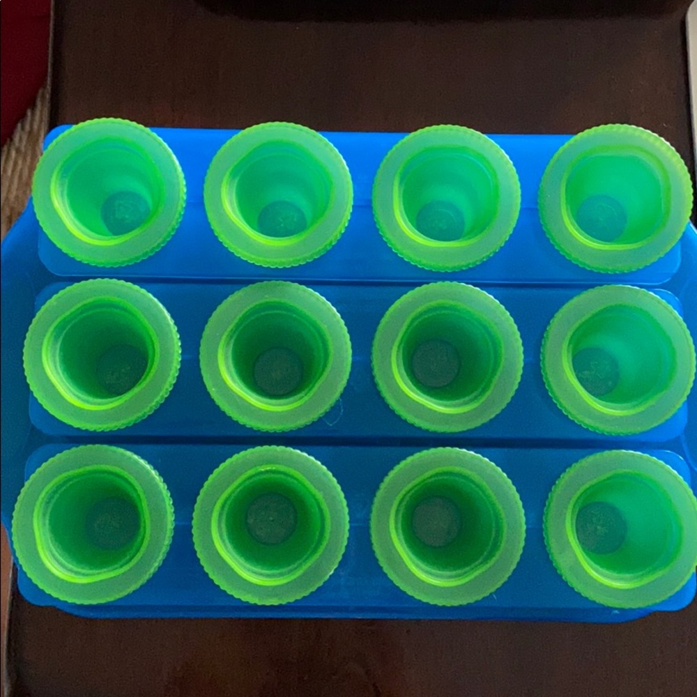 PlasticTray for 12 ice shot glasses party bbq celebrate